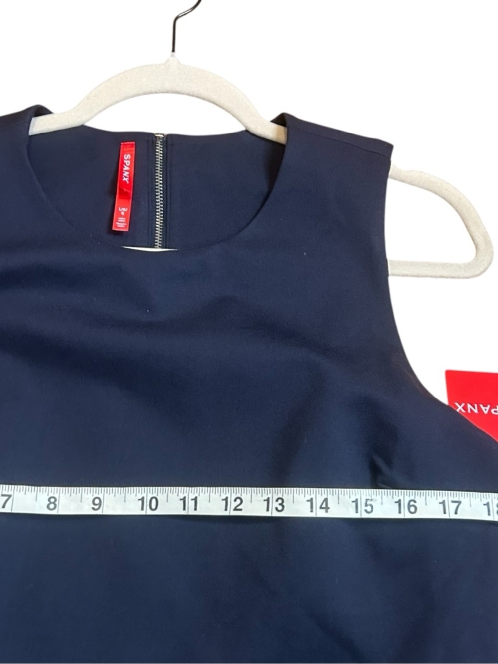 SPANX Ponte Sleeveless Midi Dress- NAVY BLUE- Size Large - Picture 12 of 13